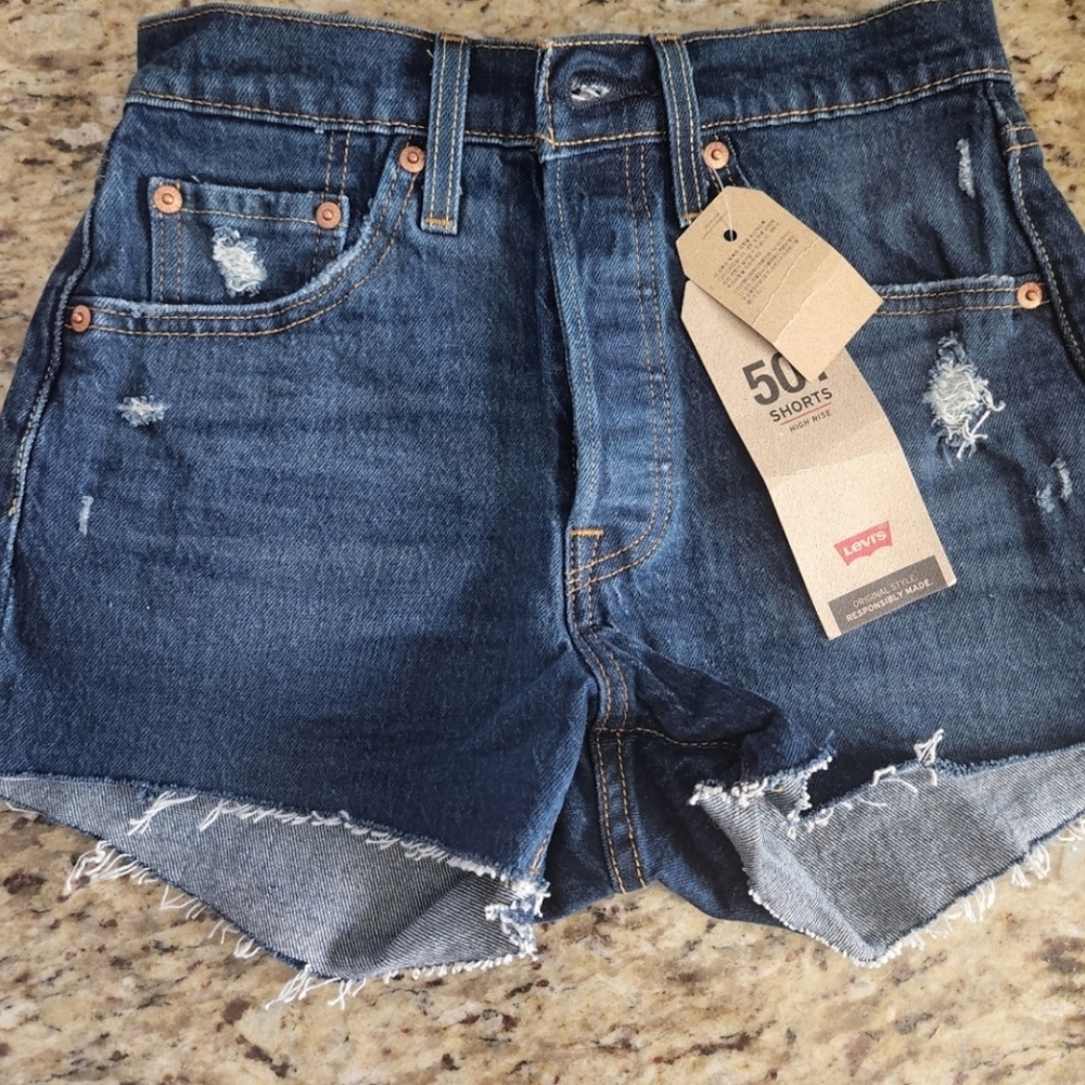 Levi's 501 High Waisted jean shorts
